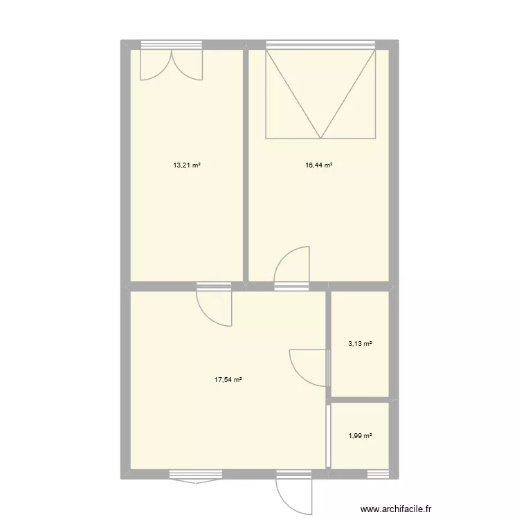 Maison VEGA. Plan de 5  et 52 m²