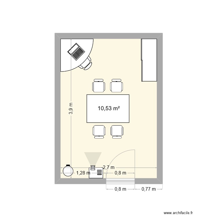 PLAN ENSEMBLE LOT 1019. Plan de 1 pièce et 11 m2
