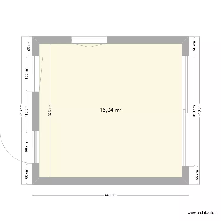MODULE 15m&sup2;. Plan de 