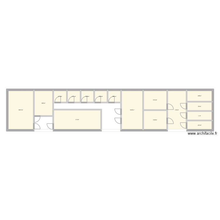 Farmbox V1. Plan de 16 pièces et 121 m2