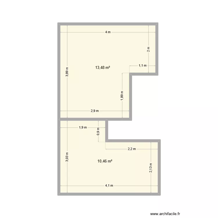 Maison - Niveau 3. Plan de 2 et 24 m² Maison - Niveau 3. Plan de 2 et 24 m²