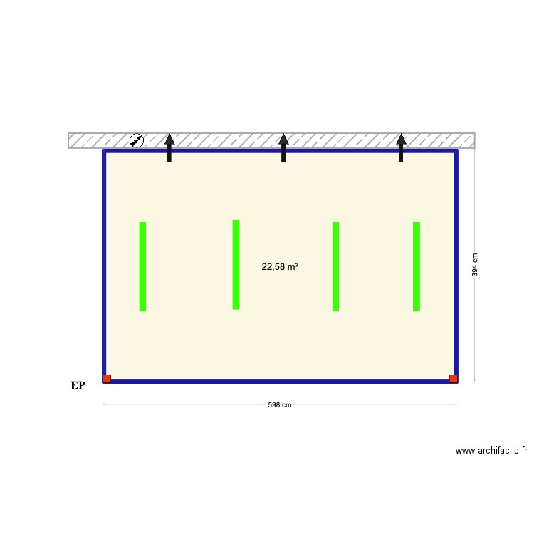 Megha Ramachandra. Plan de 1 pièce et 23 m2