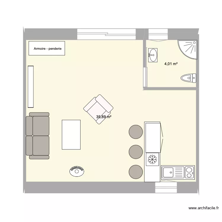 SIMIANE. Plan de 2  et 40 m²