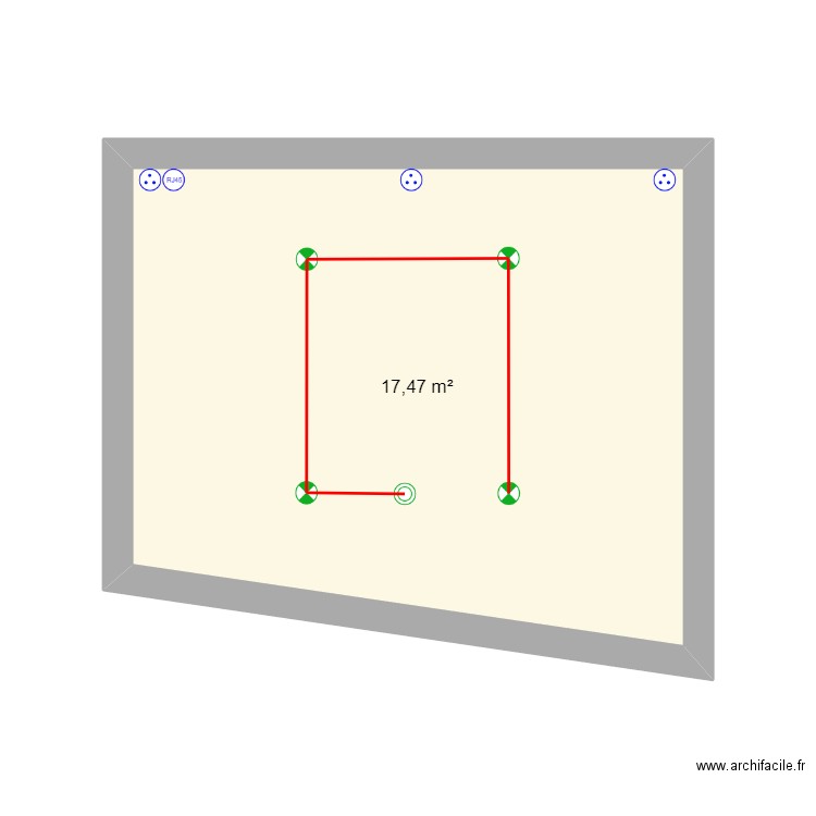 BAZANTAY MEZZANINE. Plan de 1 pièce et 17 m2