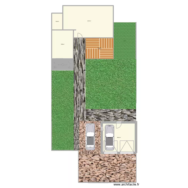 chez nous. Plan de 5  et 119 m²