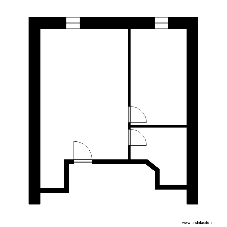 MASINI N*3. Plan de 3 pièces et 39 m2