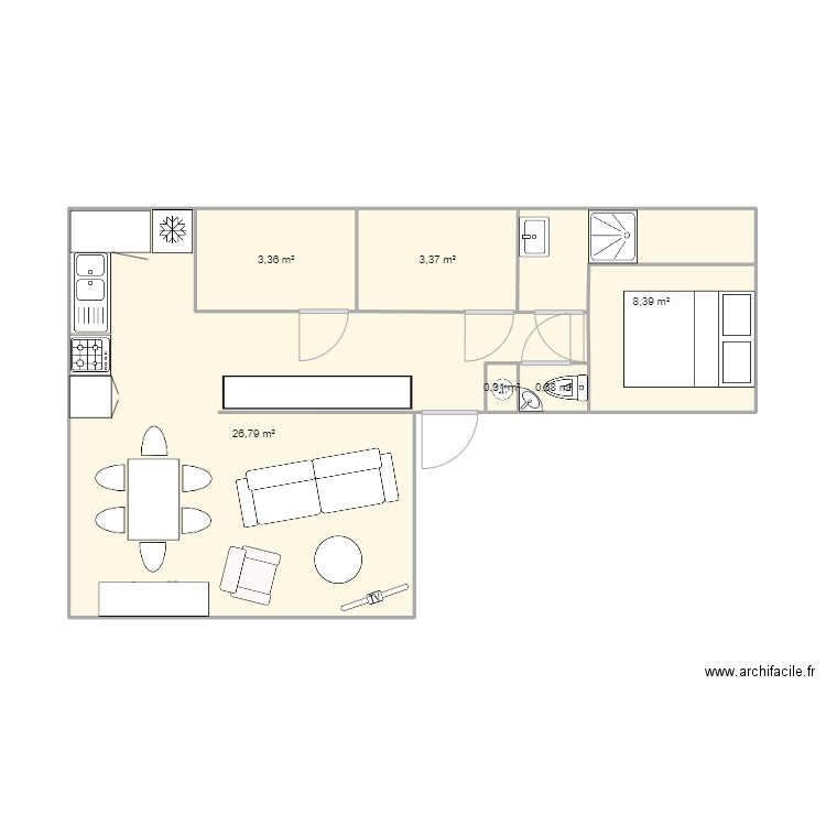 Mobil home. Plan de 0 pièce et 0 m2