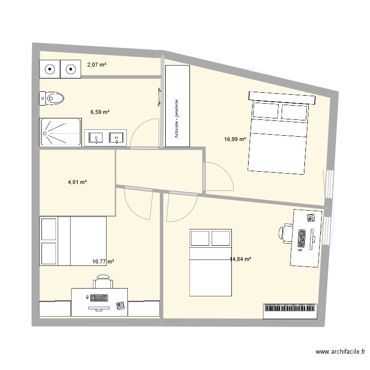 DRUMETTAZ. Plan de 7 pièces et 112 m2