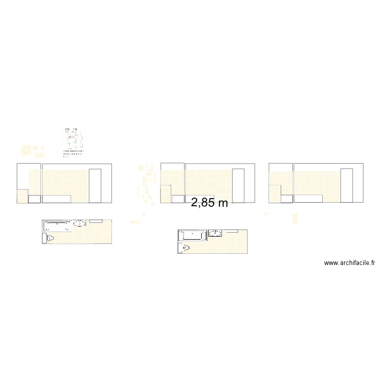 Carrelage SDB. Plan de 0 pièce et 0 m2