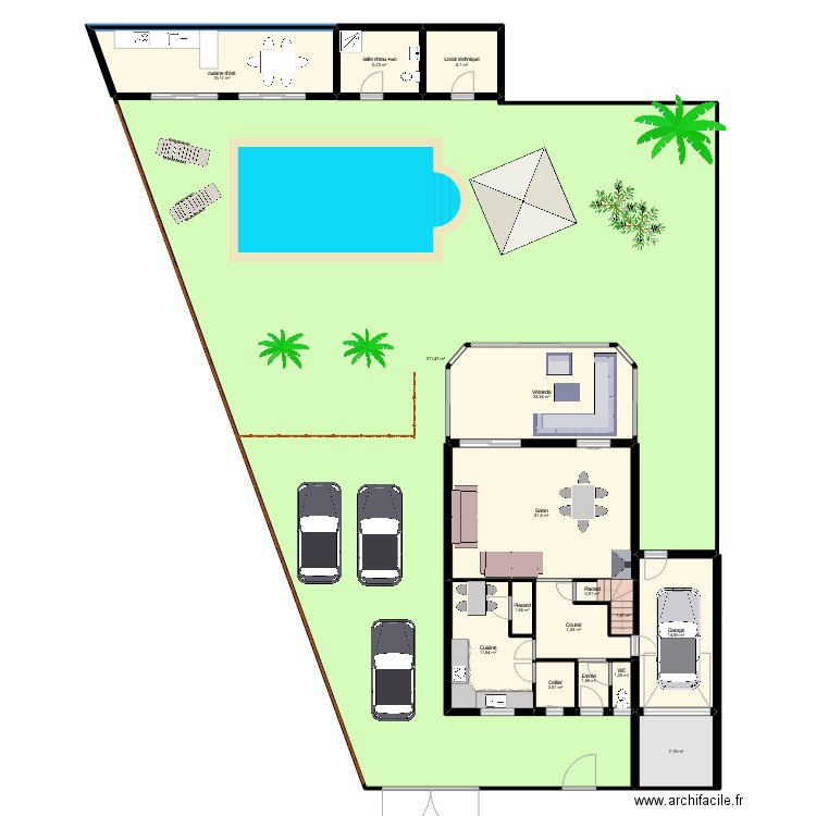 KARYDES. Plan de 27 pièces et 508 m2