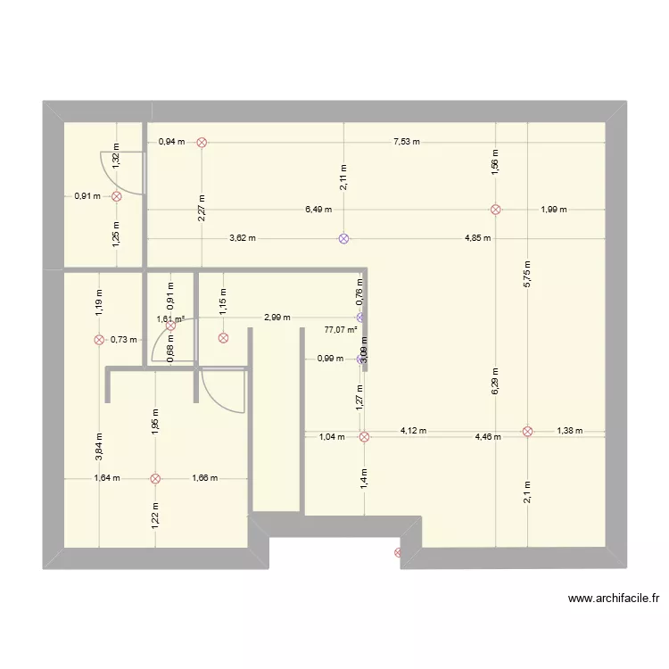 Electricité maison. Plan de 2 et 79 m² Electricité maison. Plan de 2 et 79 m²