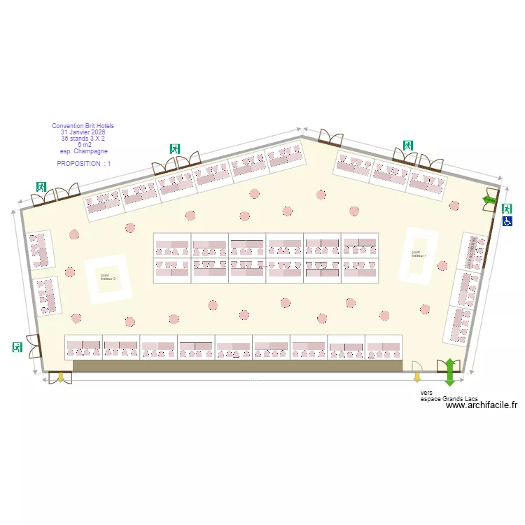 Convention Brit Hotels 31 Janvier 2026  espace champagne prop 1. Plan de 