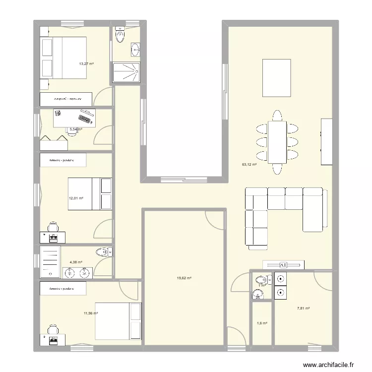plan 2. Plan de 10  et 140 m²
