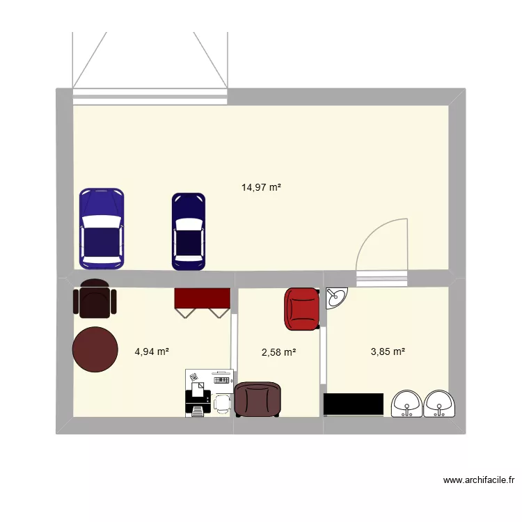 romain lucie camilia. Plan de 4 Pièces et 26 m² romain lucie camilia. Plan de 4 Pièces et 26 m²