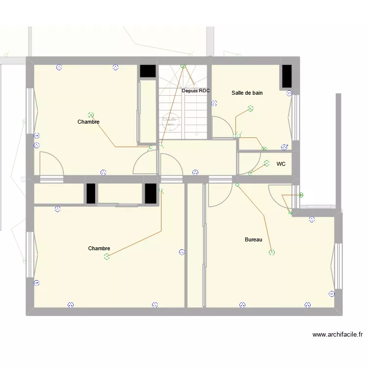 valles electricit&eacute;. Plan de 23  et 168 m²