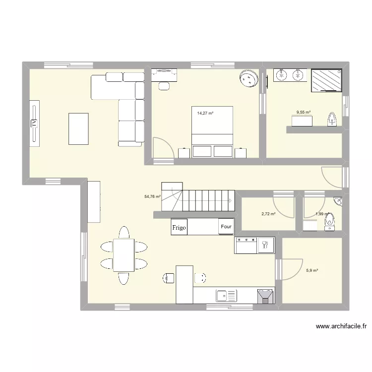 MAISON HAUTE. Plan de 