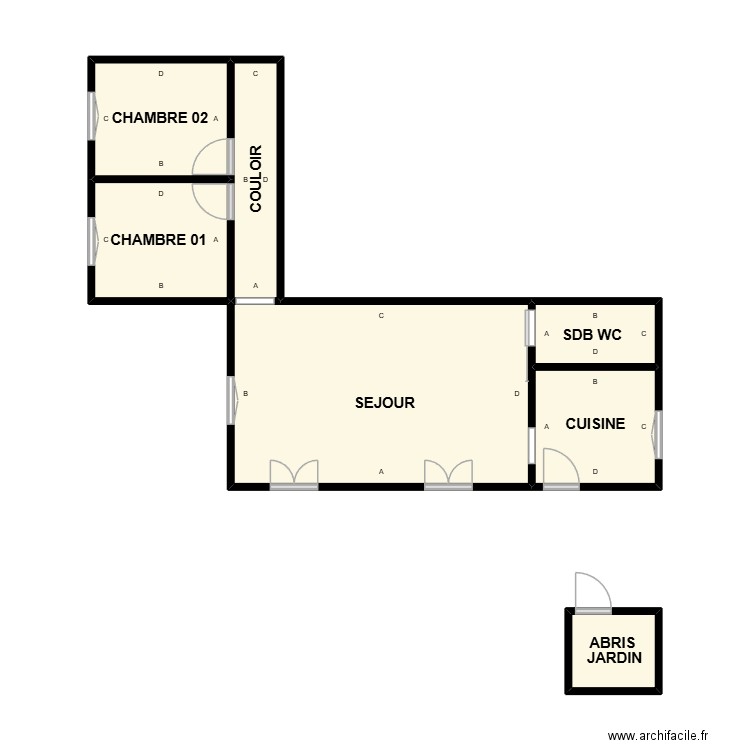 PLAN GALICIAN PLB. Plan de 7 pièces et 35 m2