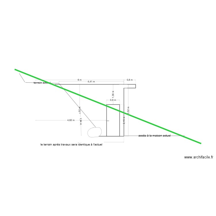 face sud ouest v2. Plan de 0 pièce et 0 m2