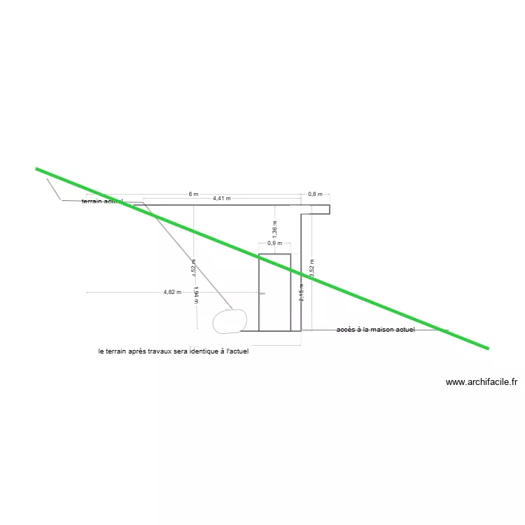 face sud ouest v2. Plan de 
