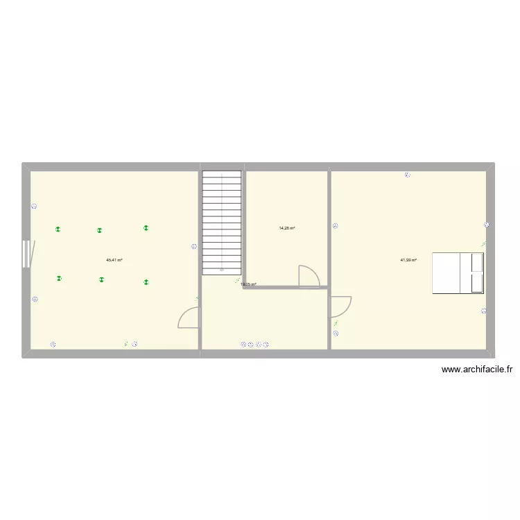 maisonju etage. Plan de 4  et 121 m²
