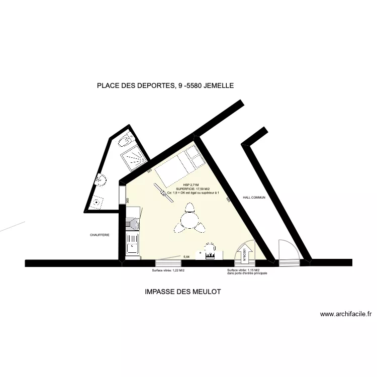 semelle. Plan de 1 et 17 m² semelle. Plan de 1 et 17 m²