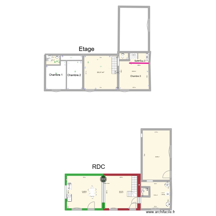 ELECTRICITE. Plan de 8 pièces et 152 m2