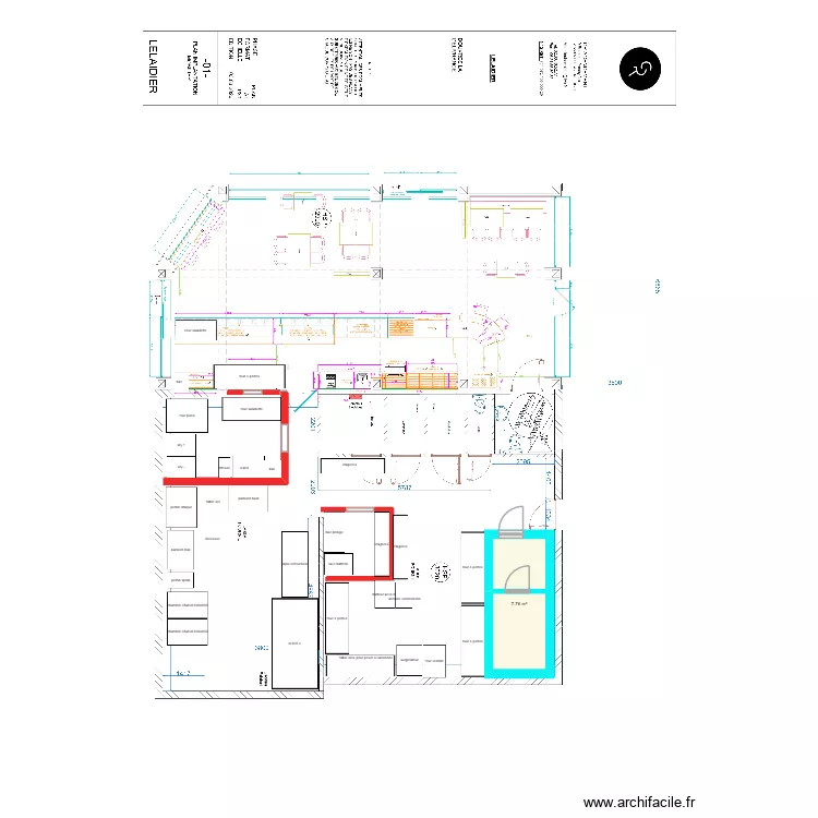 douvre v2. Plan de 1 pièce et 8 m²