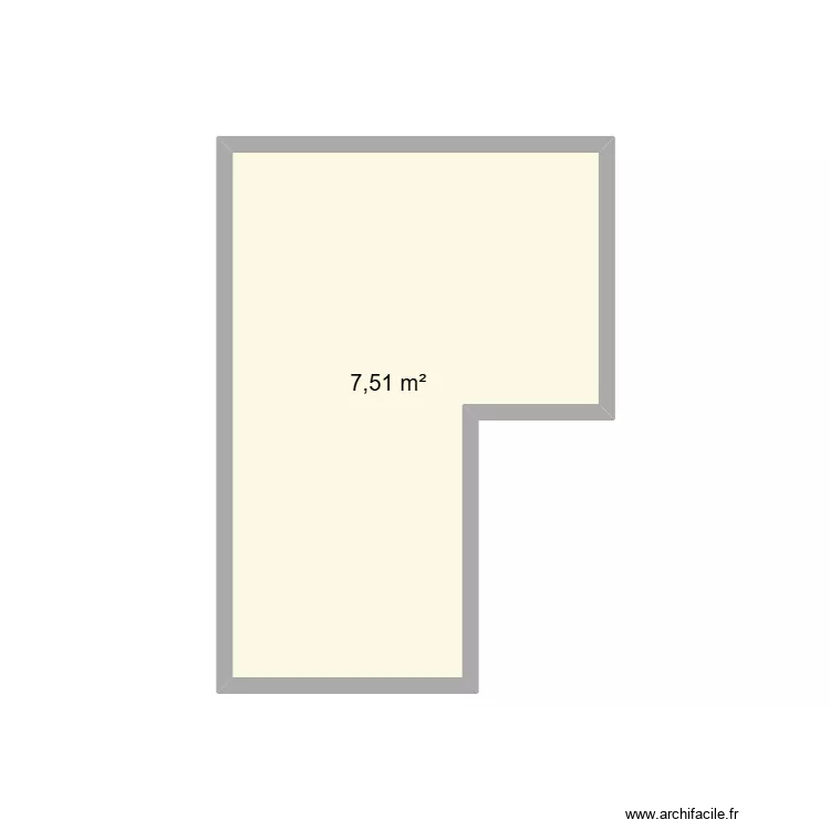 camera. Plan de 1  et 8 m²