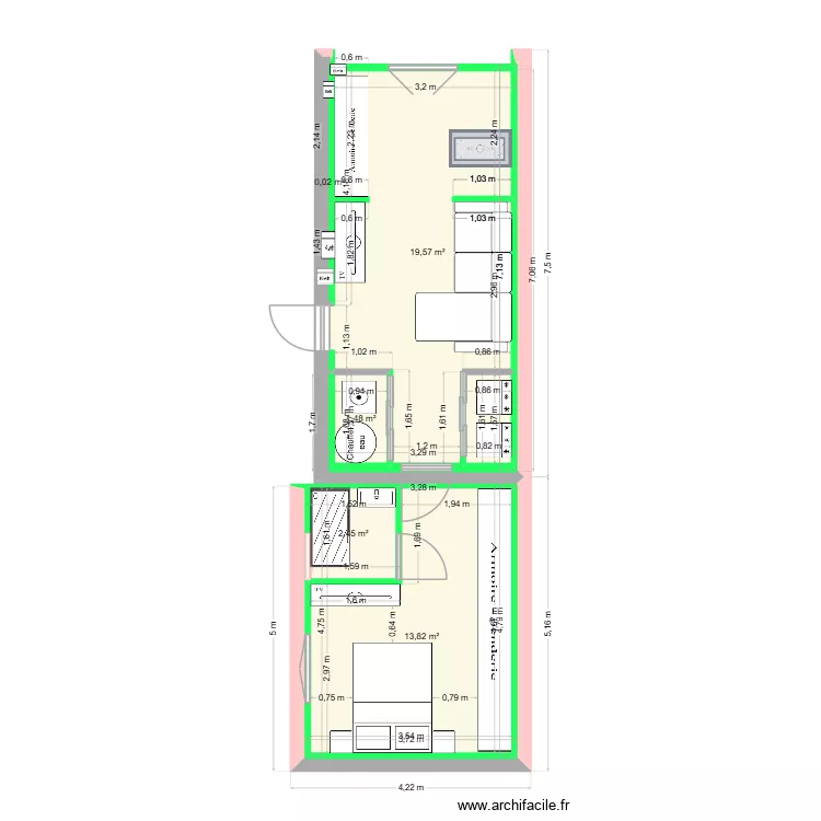 agrandissement placard. Plan de 5 et 37 m² agrandissement placard. Plan de 5 et 37 m²