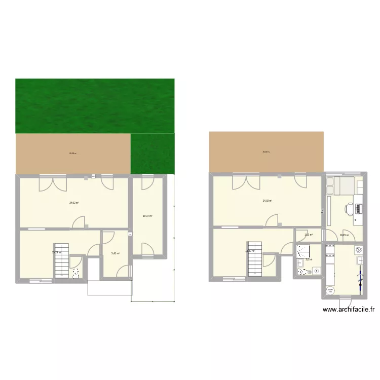 Maison 3. Plan de 9 Pièces et 119 m²