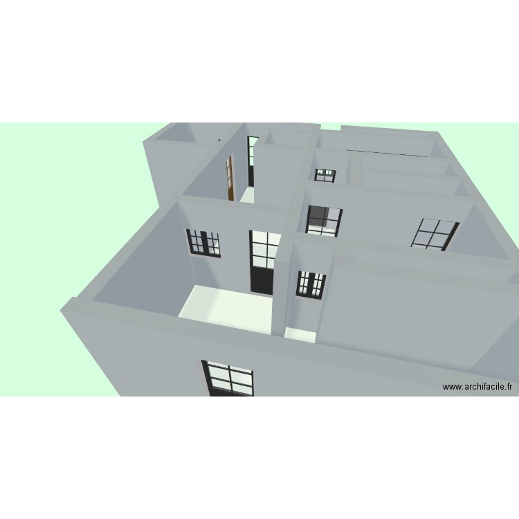 mhdk. Plan de 9 pièces et 45 m2