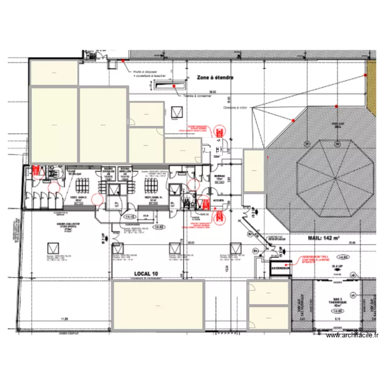 orange bleue. Plan de 