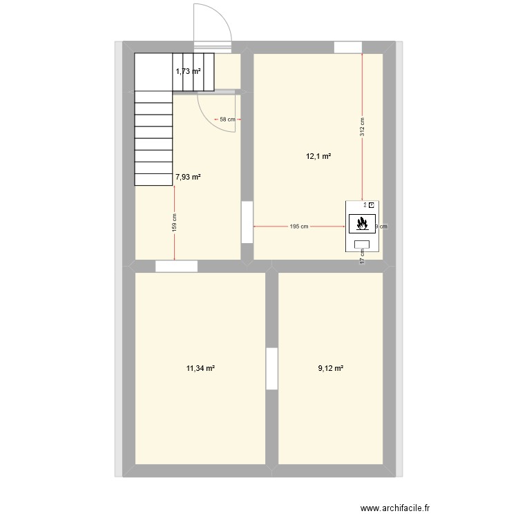 RL126-Rollingen. Plan de 19 pièces et 189 m2