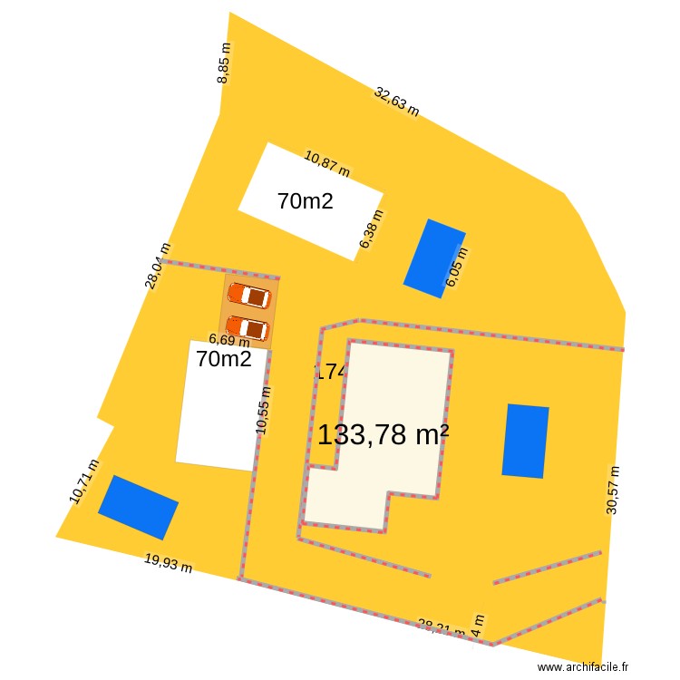 plan 6. Plan de 1 pièce et 134 m2