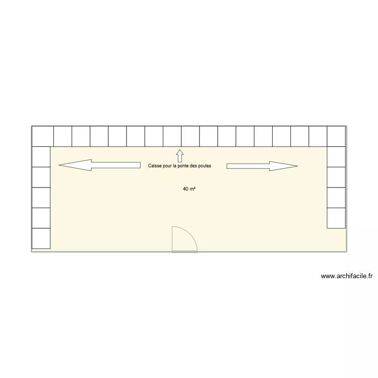 Plan int&eacute;rieur des abris. Plan de 