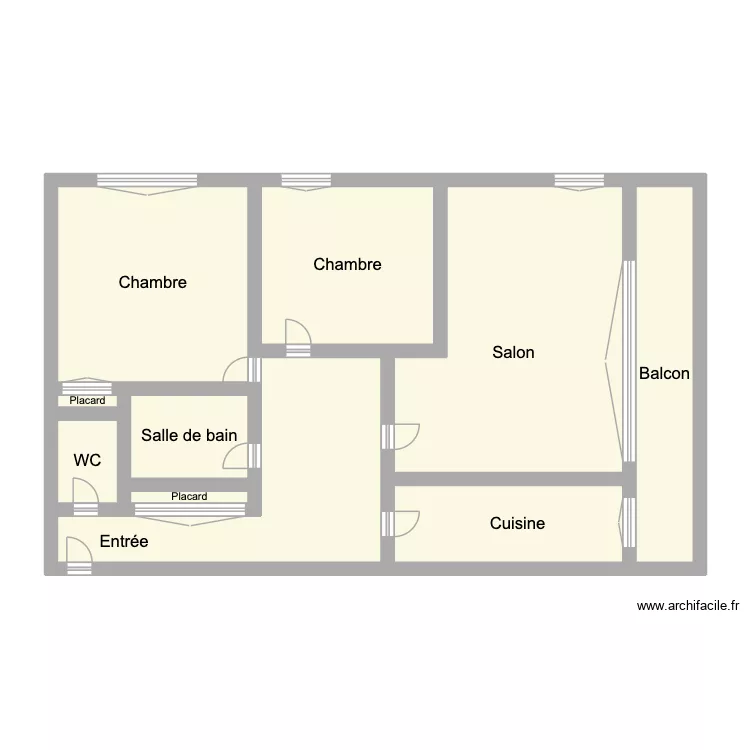 Plan appartement Chartres. Plan de 10  et 83 m²