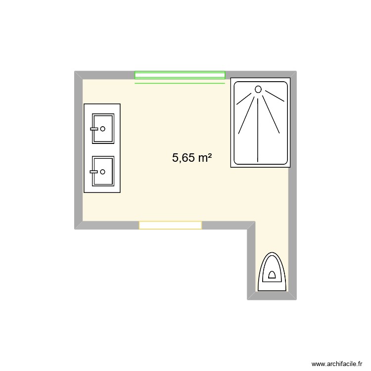 SDB 1. Plan de 0 pièce et 0 m2