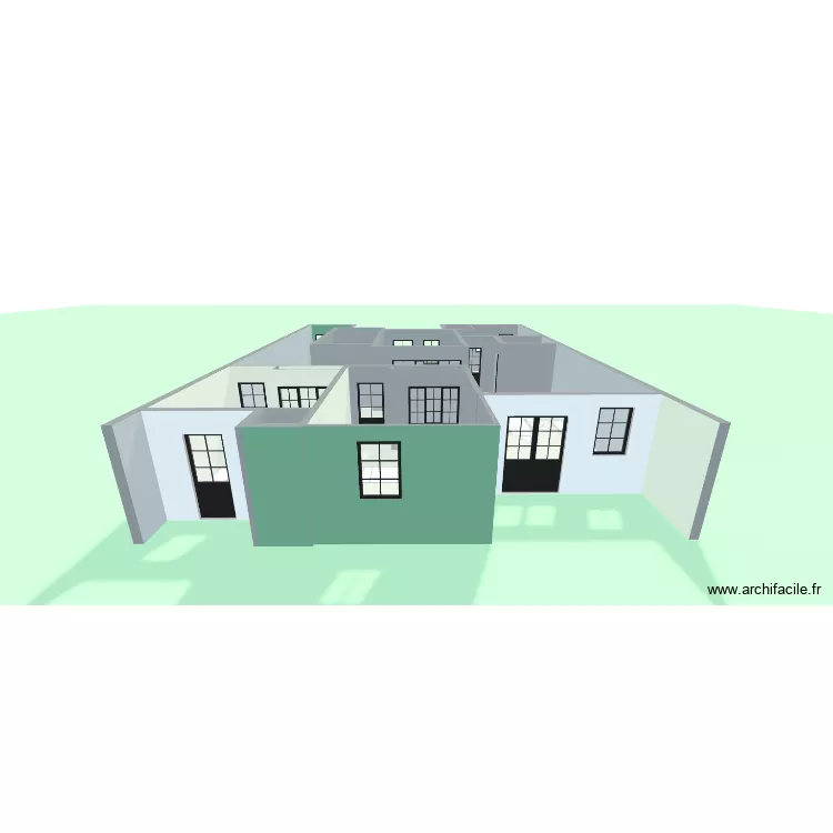 PLAN R+1 N2. Plan de 9  et 135 m²