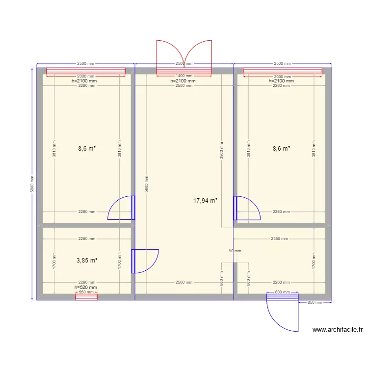 Симферополь 5900 7500. Plan de 