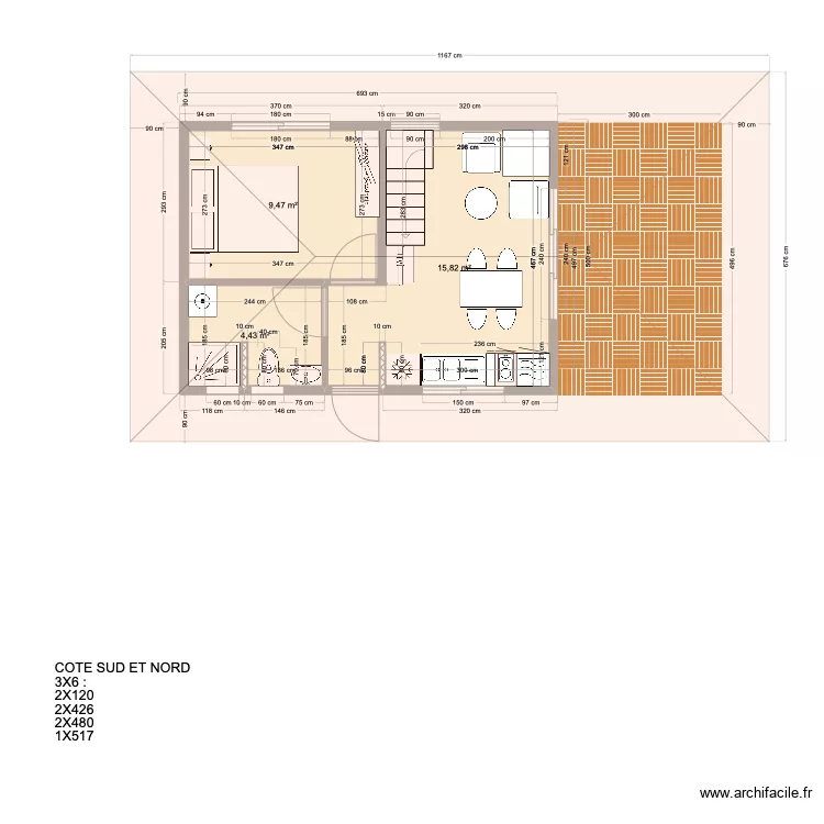 bungalow 1 chambre Pae Miti 4. Plan de bungalow 1 chambre Pae Miti 4. Plan de