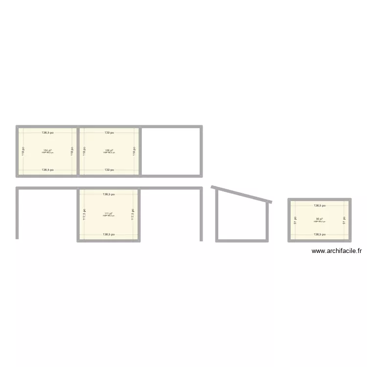 Cabanon Garderie. Plan de 