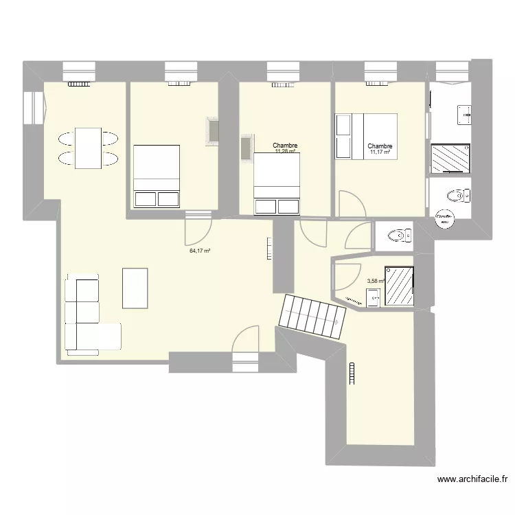Appart toulon. Plan de 4  et 90 m²