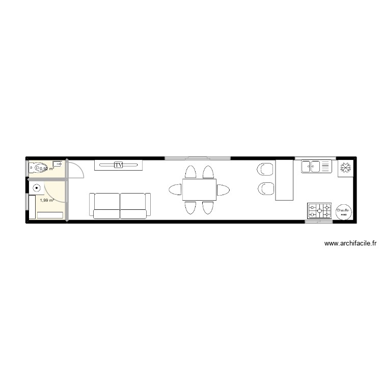 container 40 pieds. Plan de 0 pièce et 0 m2