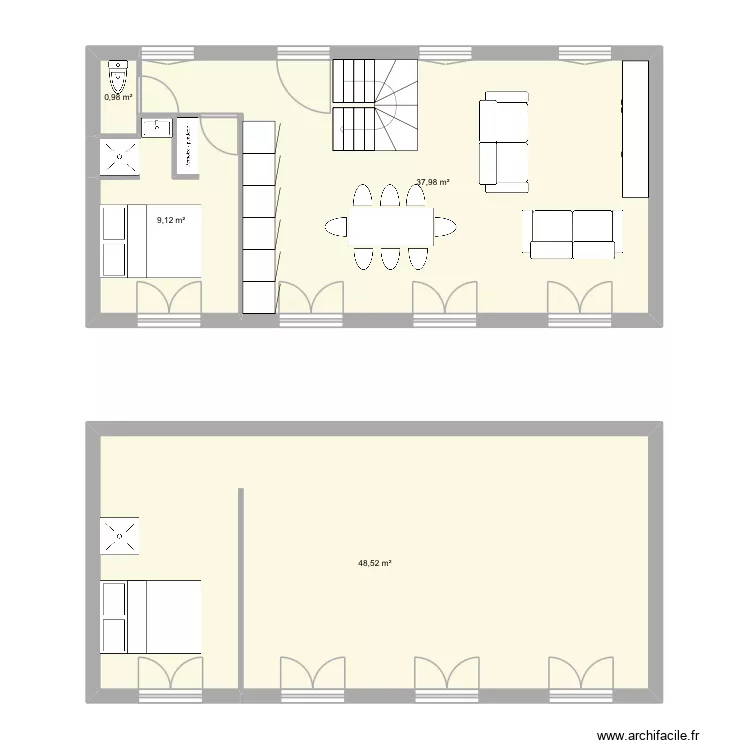 Dinard. Plan de 4  et 97 m²
