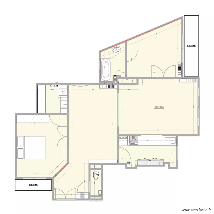 Plan projet Caroll Provost. Plan de 10 et 89 m² Plan projet Caroll Provost. Plan de 10 et 89 m²