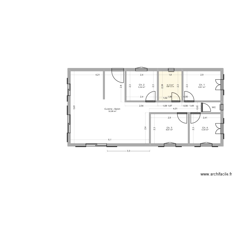 PLAN ÉLECTRIQUE 4. Plan de 7 pièces et 63 m2