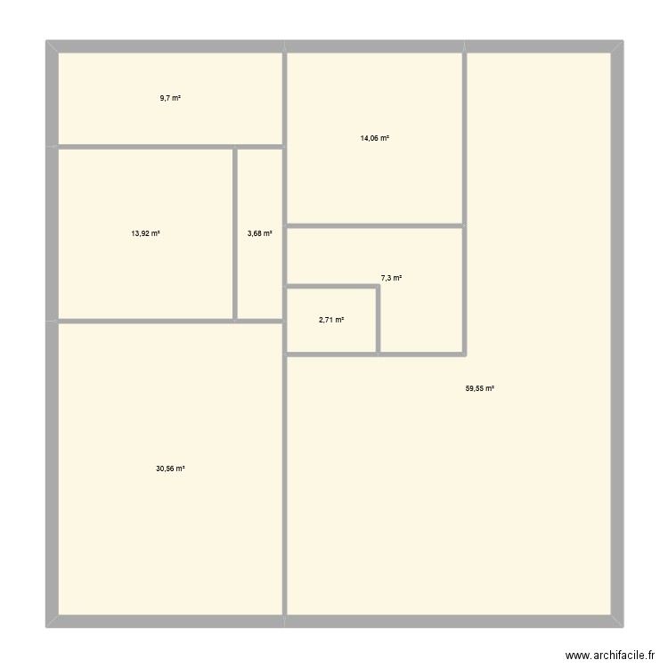 ALLAL SOEUR. Plan de 8 pièces et 141 m2