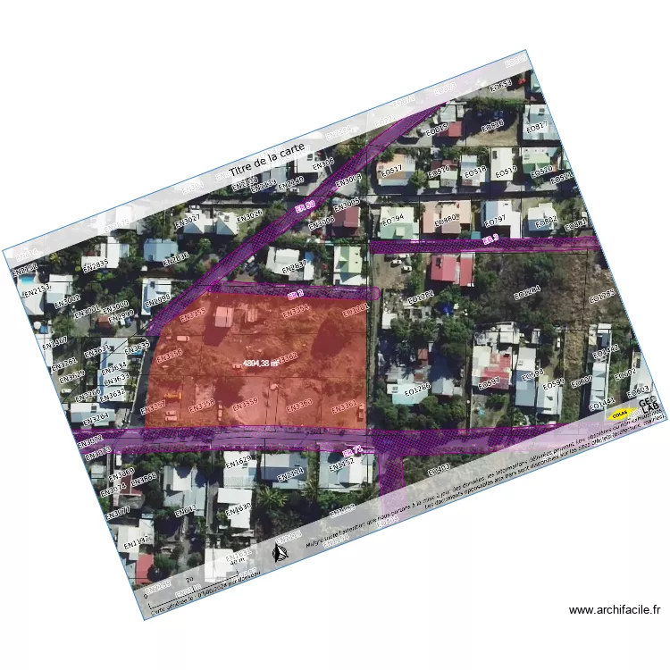 GRAVIER  PARCELLAIRE. Plan de 