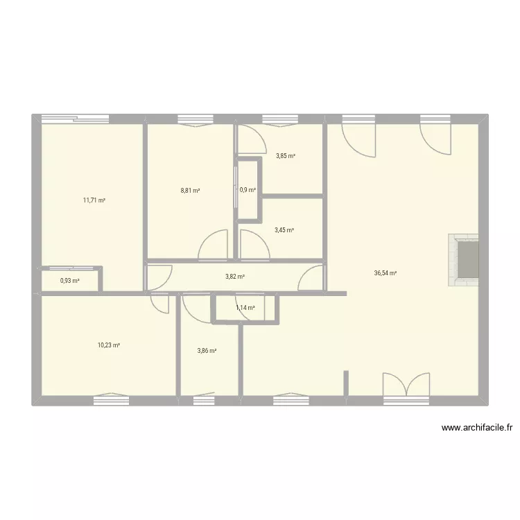 maison 2. Plan de 11  et 85 m²