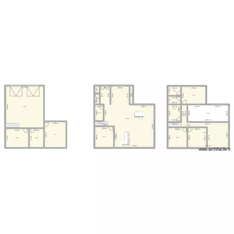 Maison en L. Plan de 16  et 346 m²